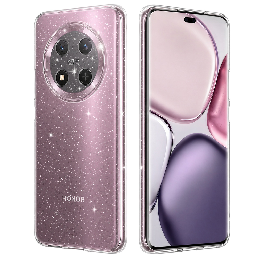 Калъф за Honor Magic7 Lite / X9c - Techsuit SparkleSkin Series - Прозрачен