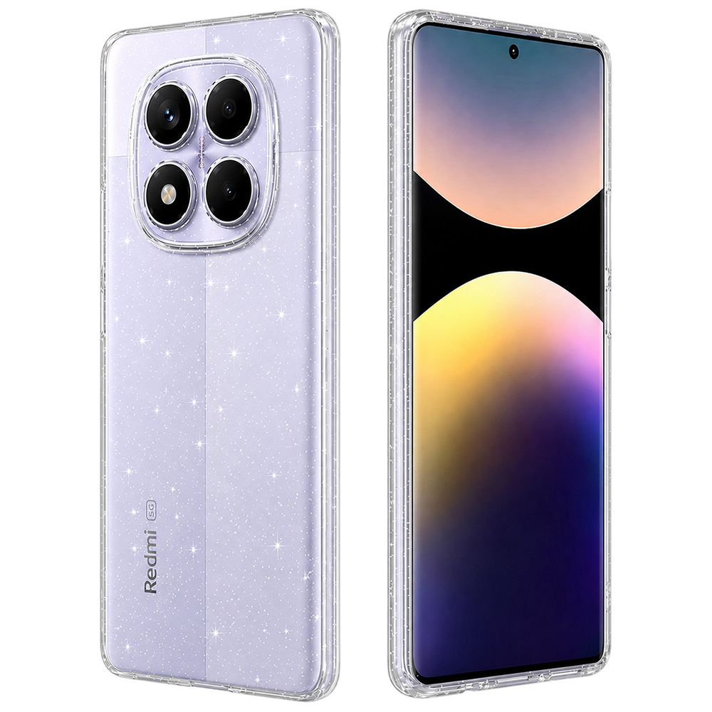 Калъф за XXiaomi Redmi Note 14 Pro 5G / Poco X7 - Techsuit SparkleSkin Series - Прозрачен