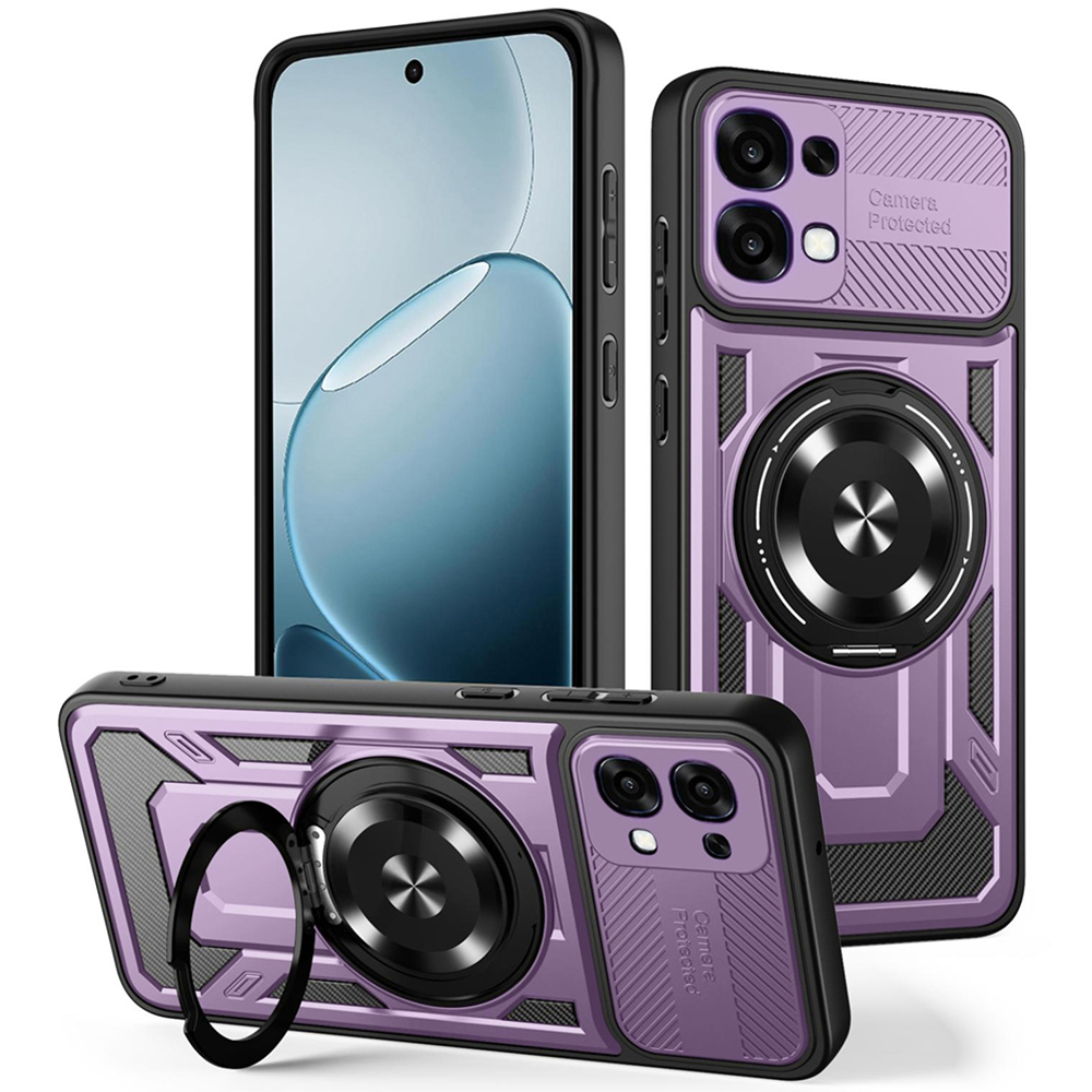 Калъф за Oppo A6 Pro 4G / A6 Pro 5G - Techsuit RuggedCam - Лилав