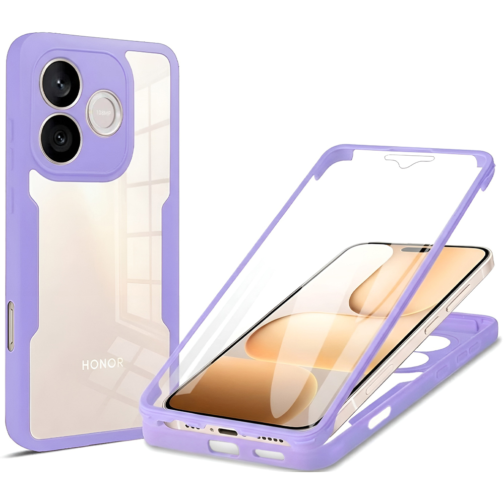 Калъф за Honor 600 Lite + капак - Techsuit ColorVerse 360 Series - Лилав