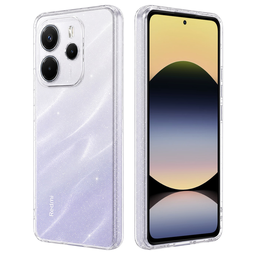 Калъф за Xiaomi Redmi Note 14 4G (стандартен) - Techsuit SparkleSkin Series - Прозрачен