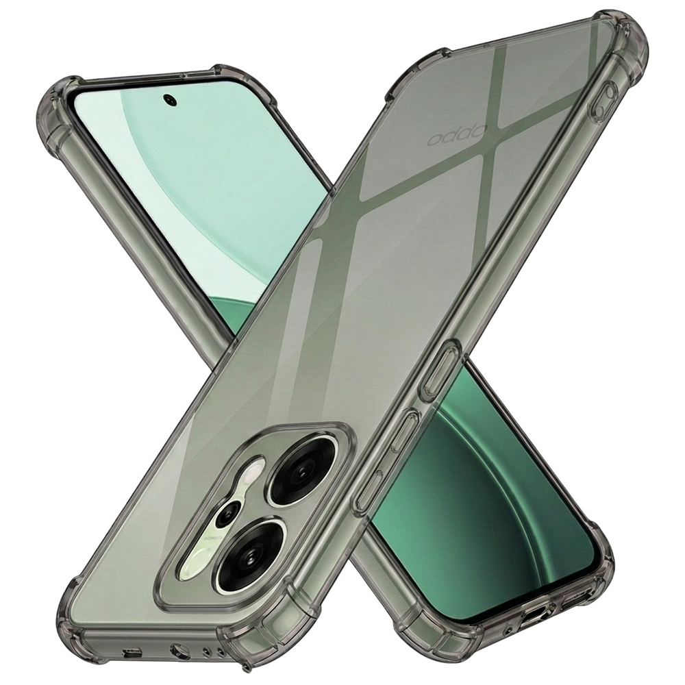 Калъф за Oppo Reno14 - Techsuit Shockproof Прозрачен Silicone - Smoke Черен