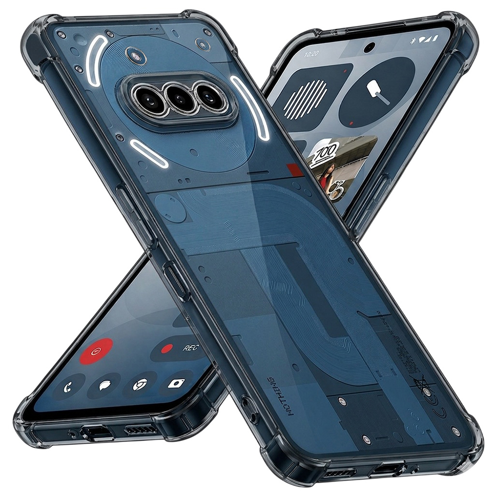Калъф за телефон Nothing (3a) - Techsuit Shockproof Прозрачен Silicone - Smoke Черен
