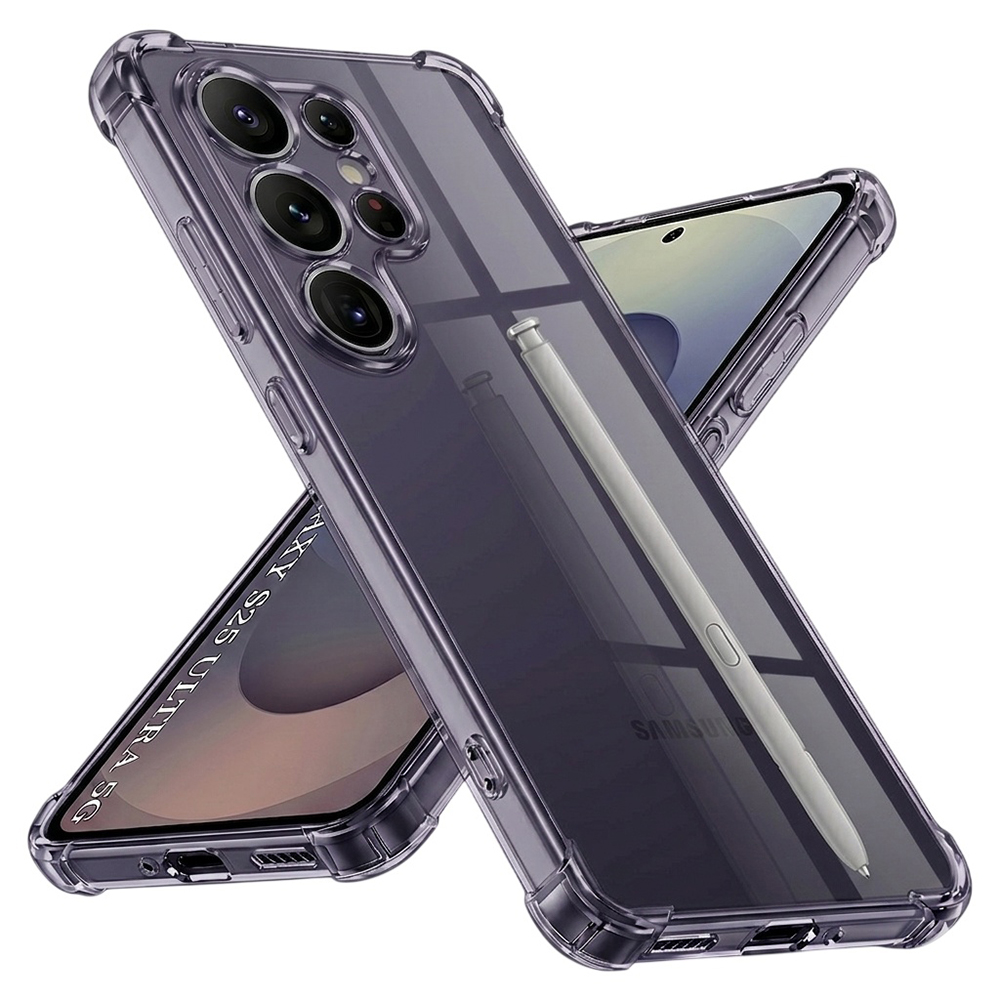 Калъф за Samsung Galaxy S25 Ultra - Techsuit Shockproof Прозрачен Silicone - Smoke Черен