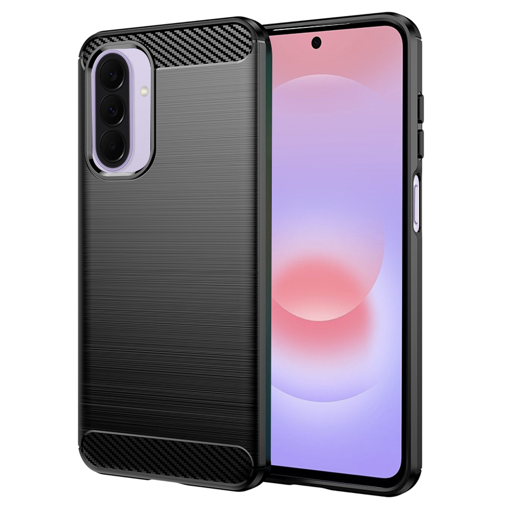 Калъф за Samsung Galaxy A27 5G - Techsuit Carbon Silicone - Черен