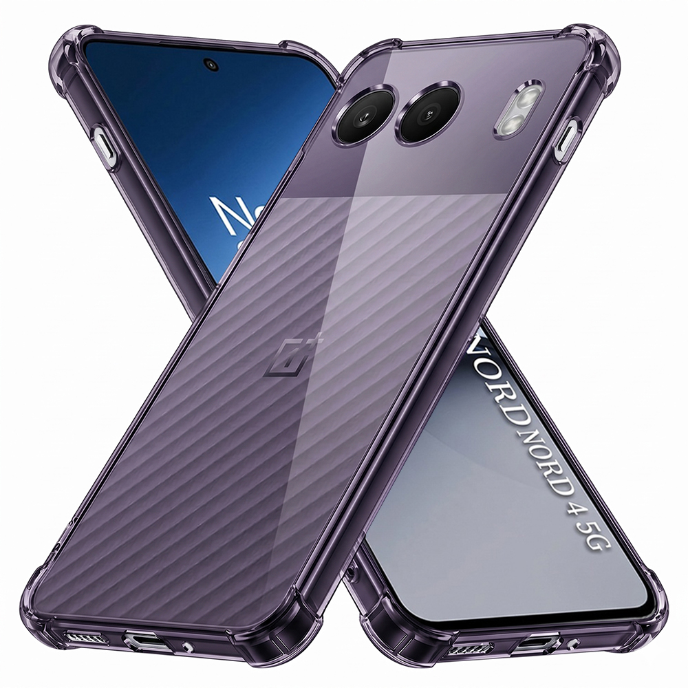 Калъф за OnePlus Nord 4 - Techsuit Shockproof Прозрачен Silicone - Smoke Черен