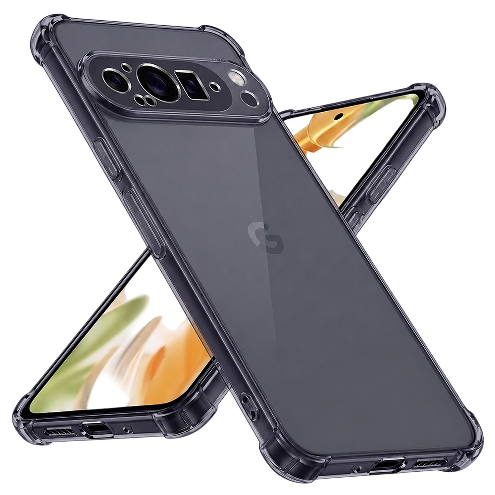 Калъф за Google Pixel 9 Pro XL - Techsuit Shockproof Прозрачен Silicone - Smoke Черен