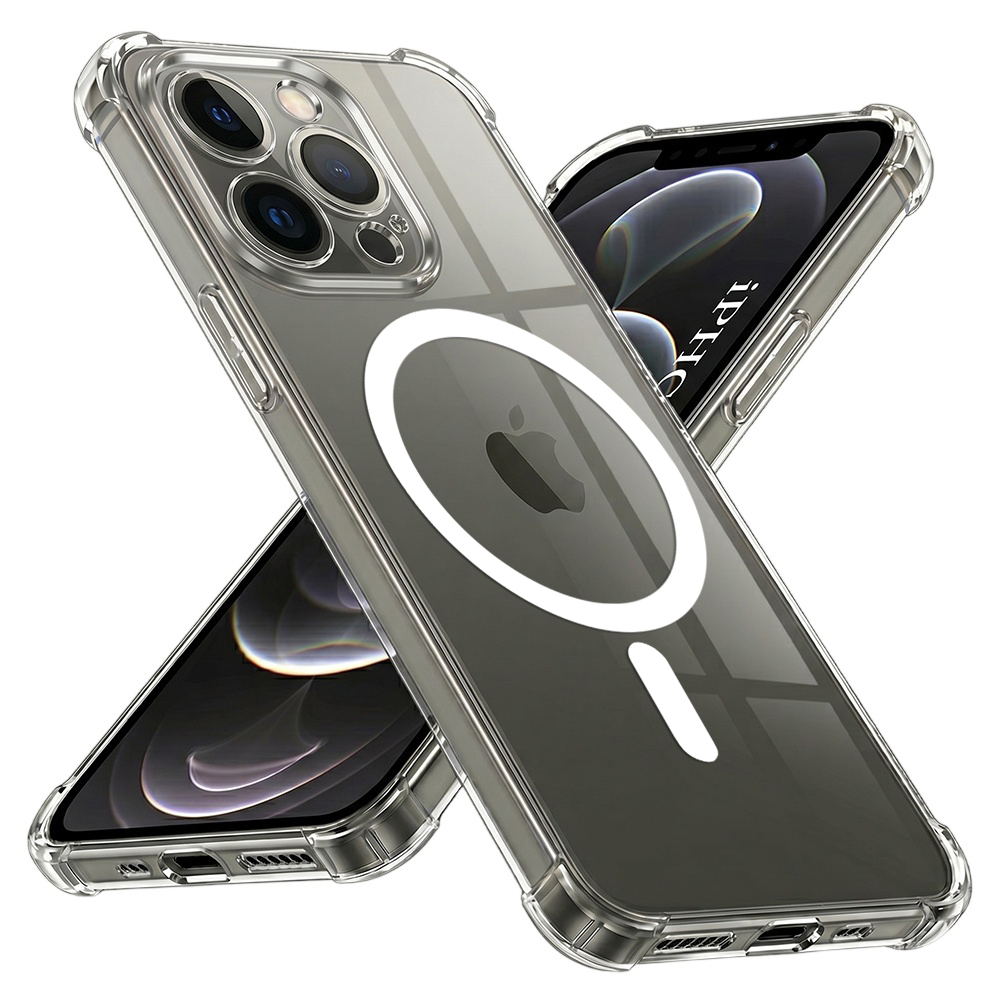 Калъф за iPhone 12 Pro - Techsuit Shockproof Прозрачен Silicone MagSafe - Прозрачен