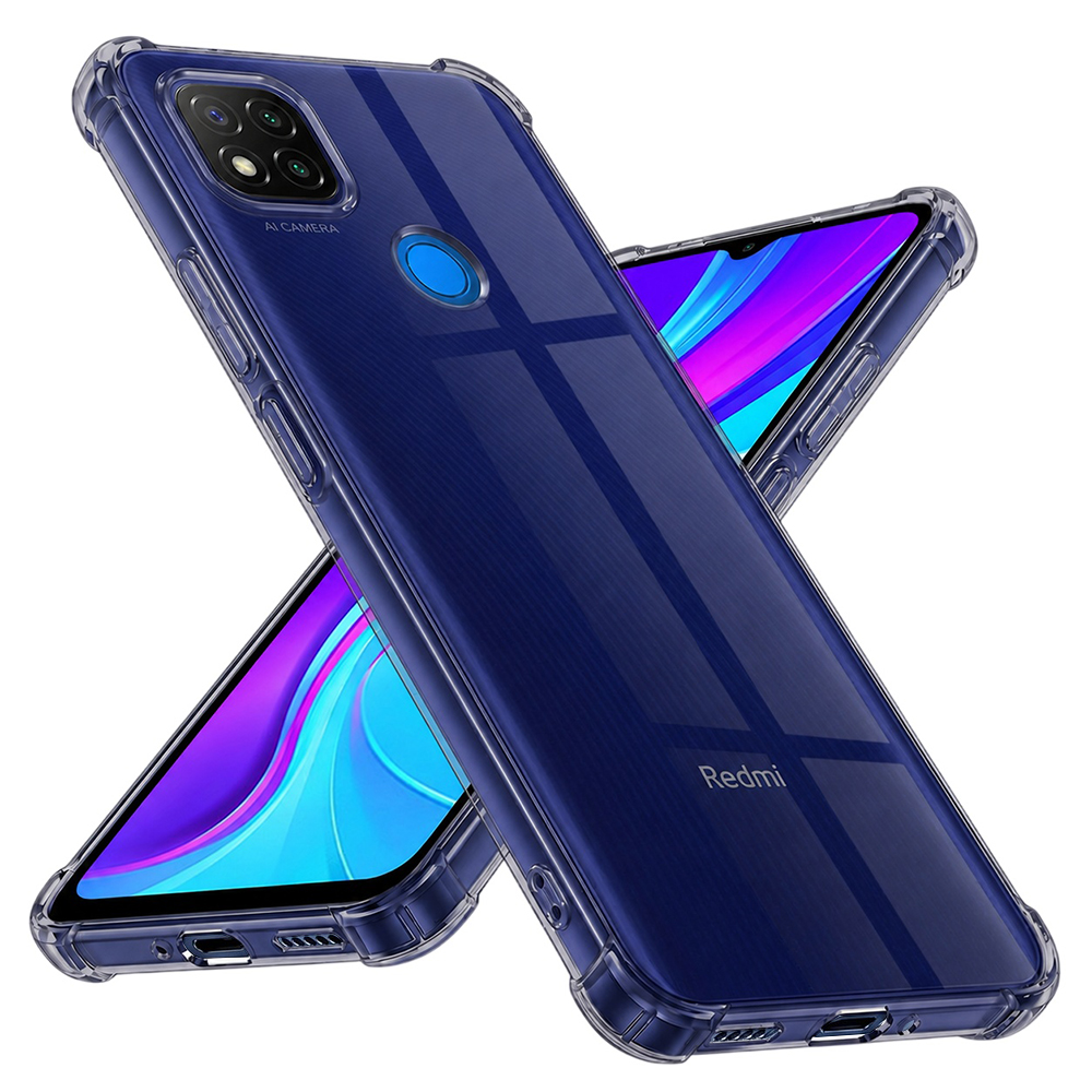Калъф за Xiaomi Redmi 9C / Redmi 9C NFC - Techsuit Shockproof Прозрачен Silicone - Smoke Черен