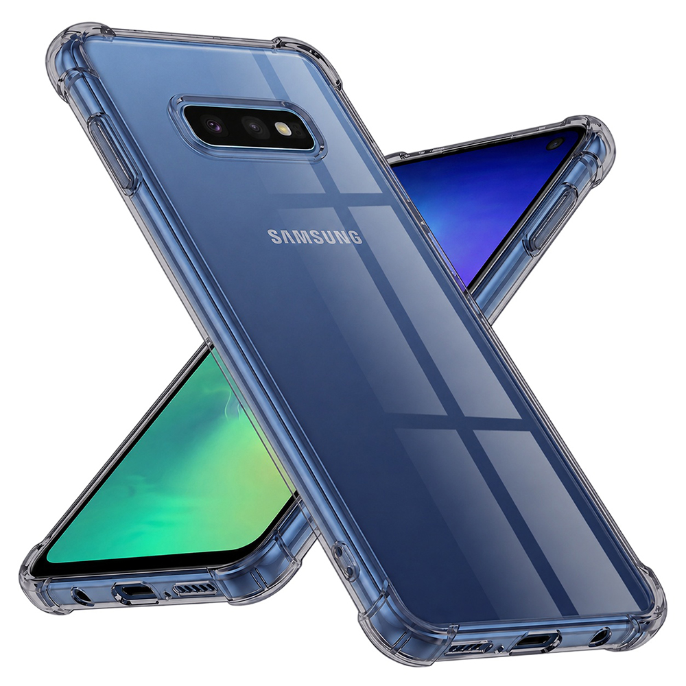 Калъф за Samsung Galaxy S10e - Techsuit Shockproof Прозрачен Silicone - Smoke Черен