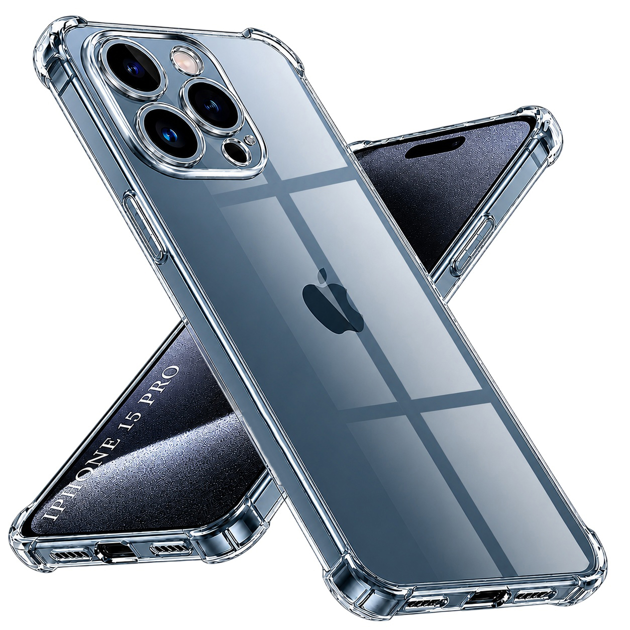 Калъф за iPhone 15 Pro - Techsuit Shockproof Прозрачен Silicone - Прозрачен