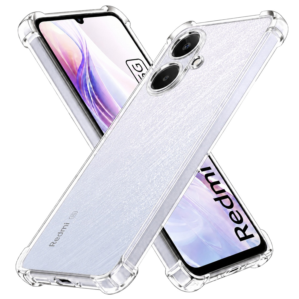 Калъф за Xiaomi Redmi 13C 5G - Techsuit Shockproof Прозрачен Silicone [Camera Protection] - Прозрачен