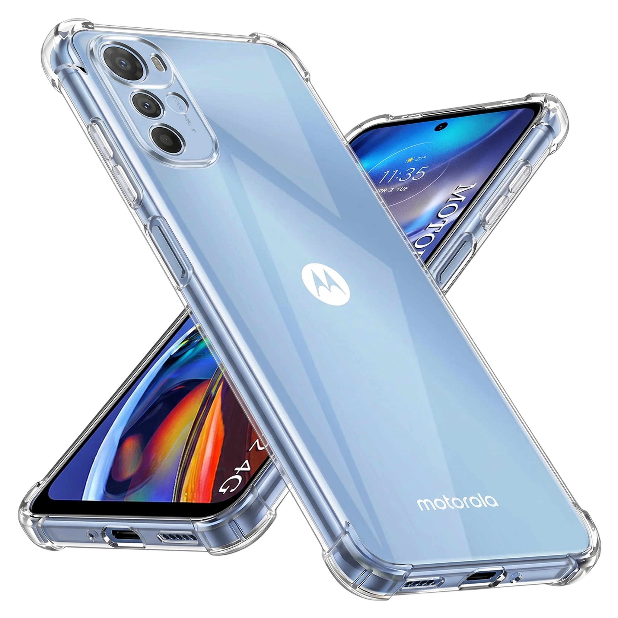 Калъф за Motorola Moto Moto E32 / Moto E32s - Techsuit Shockproof Прозрачен Прозрачен Silicone - Прозрачен