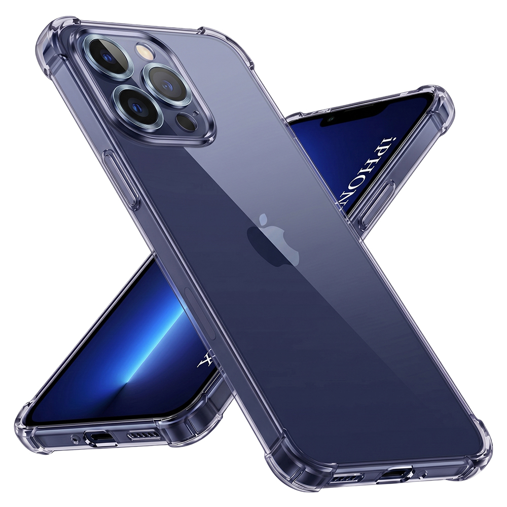 Калъф за iPhone 13 Pro Max - Techsuit Shockproof Прозрачен Silicone - Smoke Черен