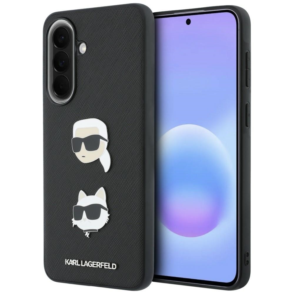 Samsung Galaxy Galaxy A57 5G - Karl Lagerfeld Hardcase K&C Heads Pins and Logo (KLHCHCSA57PSFDHPOK) - Черен