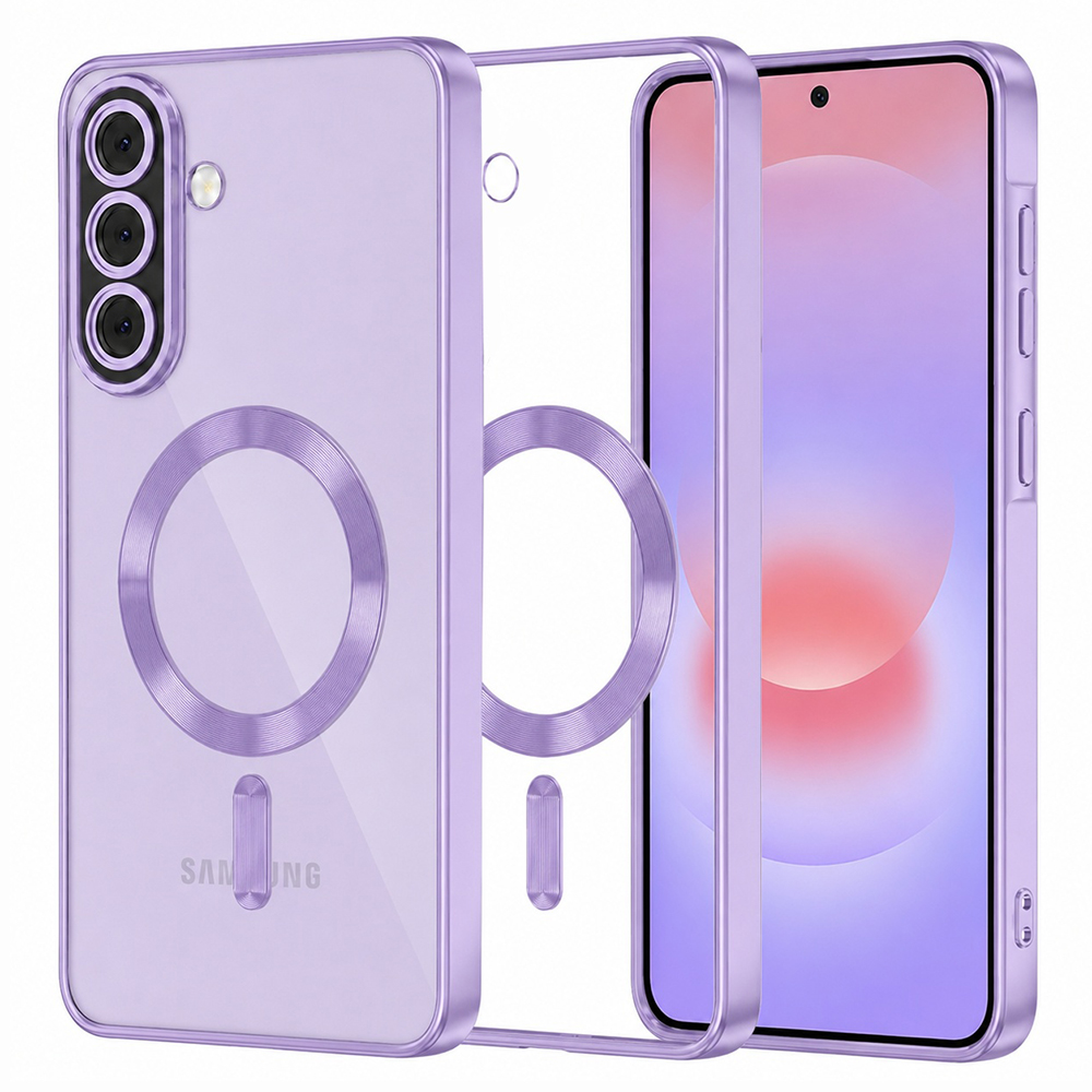 Калъф за Samsung Galaxy A37 5G - Techsuit Luxury Crystal MagSafe - Светло лилав