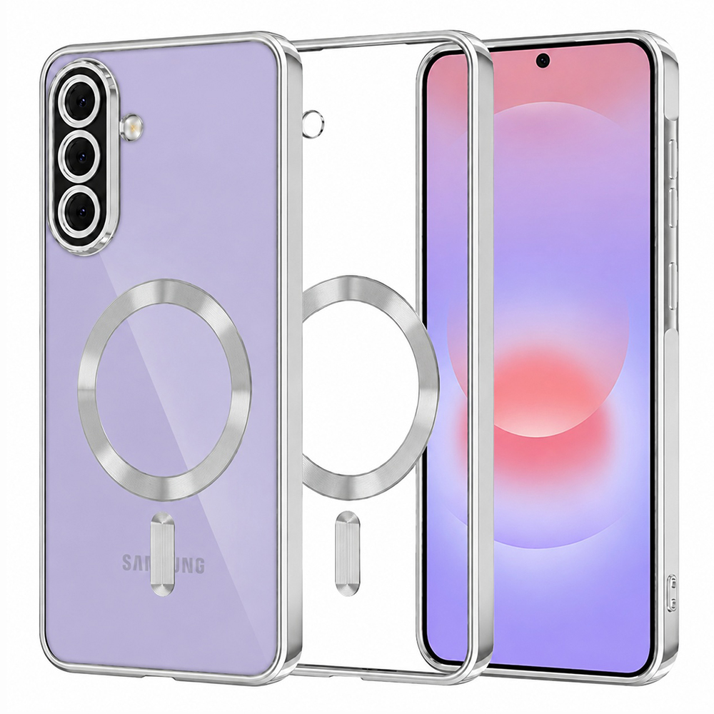 Калъф за Samsung Galaxy Galaxy A37 5G - Techsuit Luxury Crystal MagSafe - Сребрист