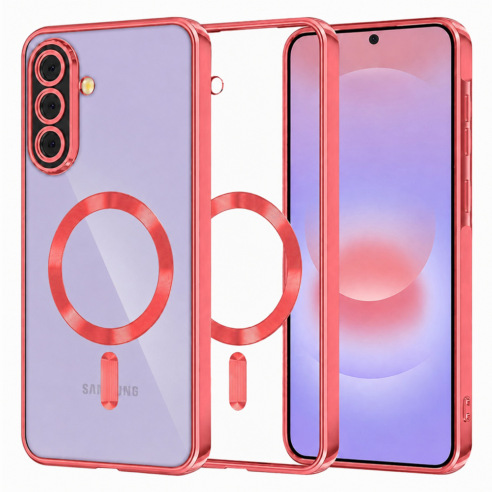 Калъф за Samsung Galaxy A37 5G - Techsuit Luxury Crystal MagSafe - Червен