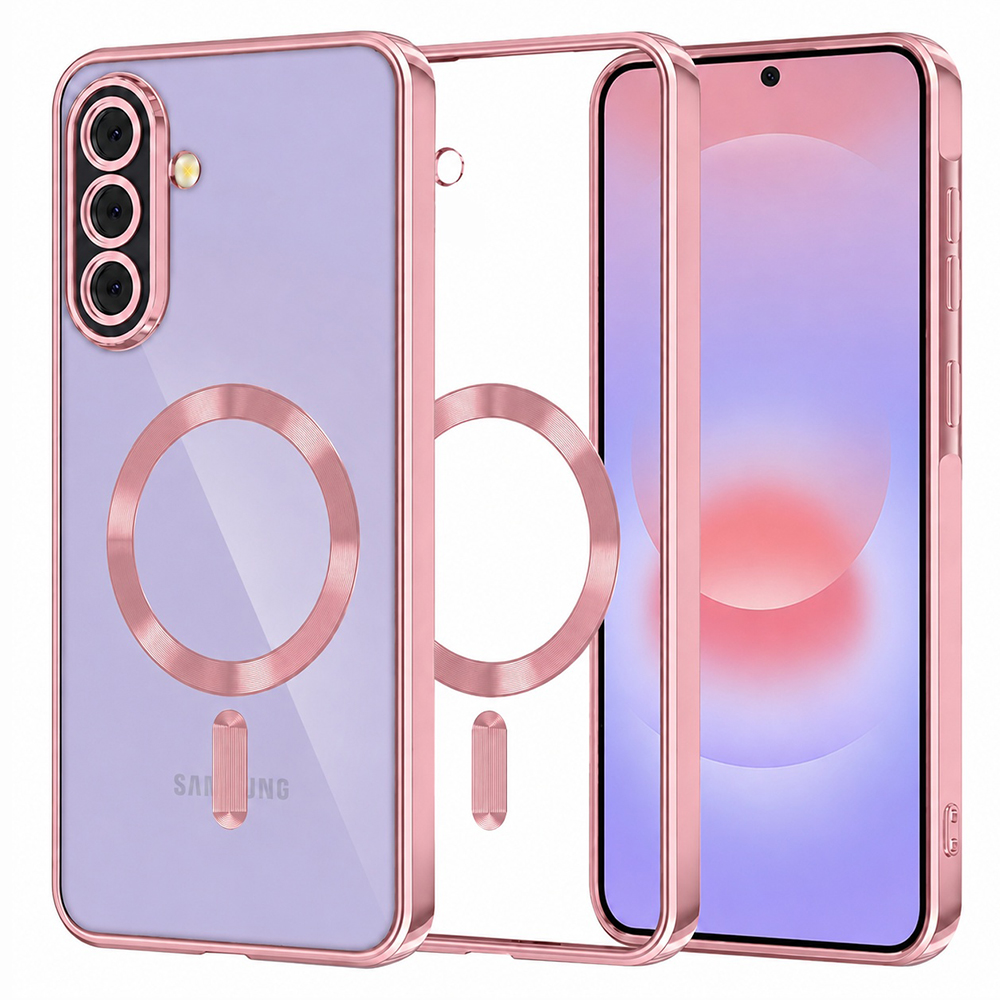 Калъф за Samsung Galaxy A37 5G - Techsuit Luxury Crystal MagSafe - Розов