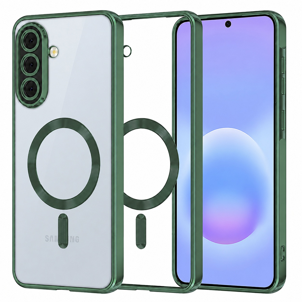 Калъф за Samsung Galaxy A57 5G - Techsuit Luxury Crystal MagSafe - Deep Зелен