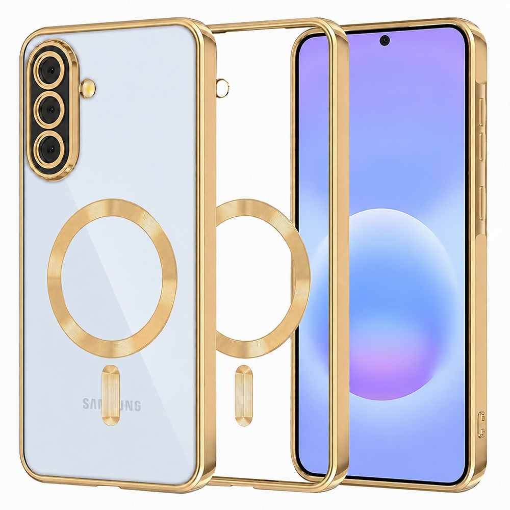 Калъф за Samsung Galaxy A57 5G - Techsuit Luxury Crystal MagSafe - Златен