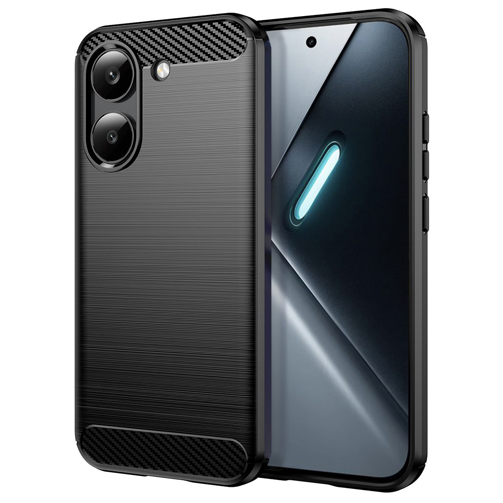 Калъф за Xiaomi Poco X8 Pro - Techsuit Carbon Silicone - Черен