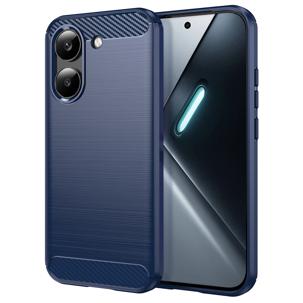 Калъф за Xiaomi Poco X8 Pro - Techsuit Carbon Silicone - Син