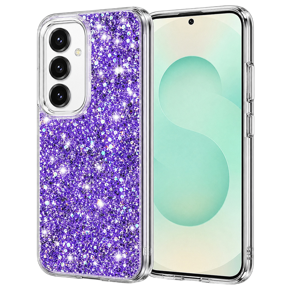 Калъф за Samsung Galaxy S25 Plus - Techsuit Sparkly Glitter - Лилав