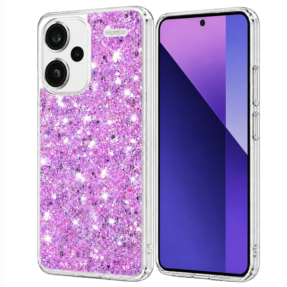 Калъф за Xiaomi Redmi Note 13 Pro+ 5G - Techsuit Sparkly Glitter - Magenta
