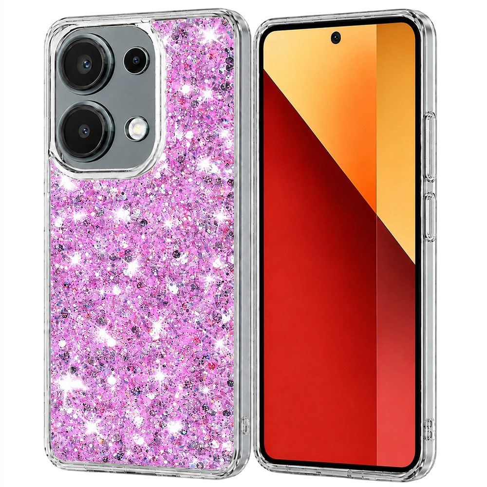 Калъф за Xiaomi Redmi Note 13 Pro 4G / Poco M6 Pro 4G - Techsuit Sparkly Glitter - Magenta