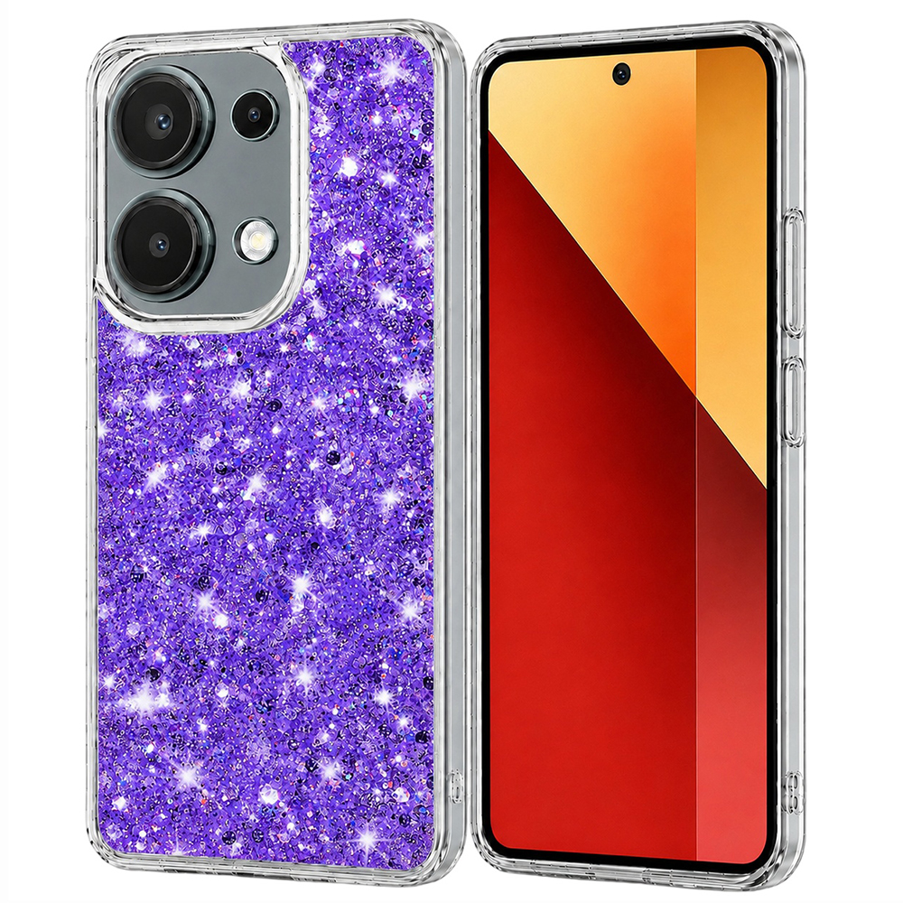 Калъф за Xiaomi Redmi Note 13 Pro 4G / Poco M6 Pro 4G - Techsuit Sparkly Glitter - Лилав
