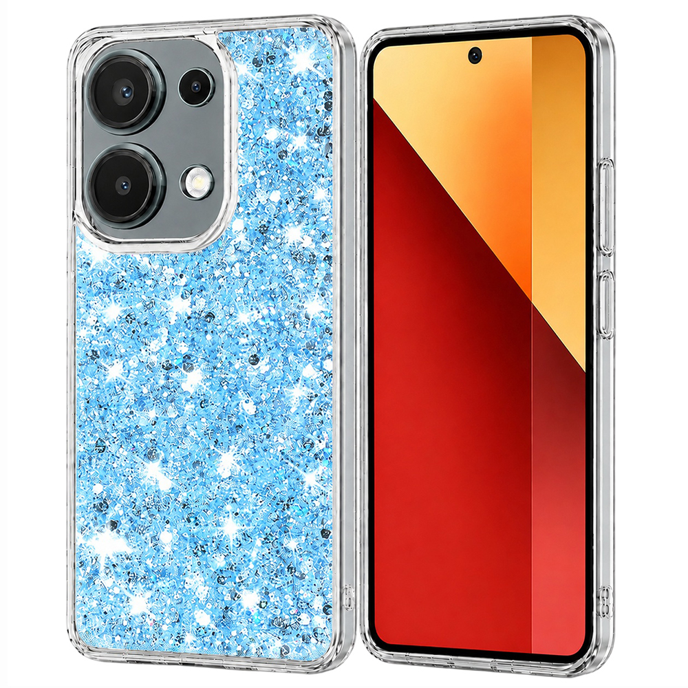 Калъф за Xiaomi Redmi Note 13 Pro 4G / Poco M6 Pro 4G - Techsuit Sparkly Glitter - Син