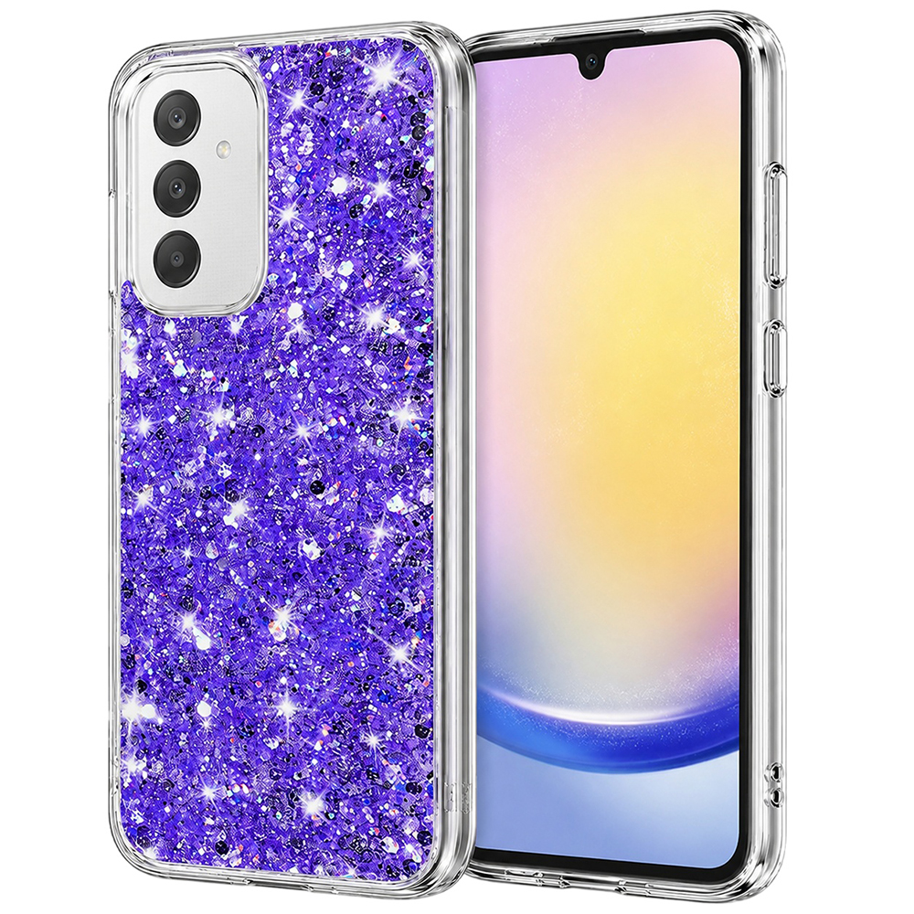 Калъф за Samsung Galaxy A25 5G - Techsuit Sparkly Glitter - Лилав