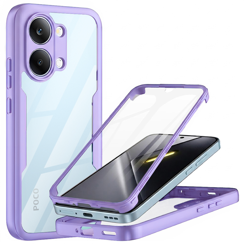 Калъф за Xiaomi Poco X8 Pro Max + Калъф - Techsuit ColorVerse 360 Series - Лилав