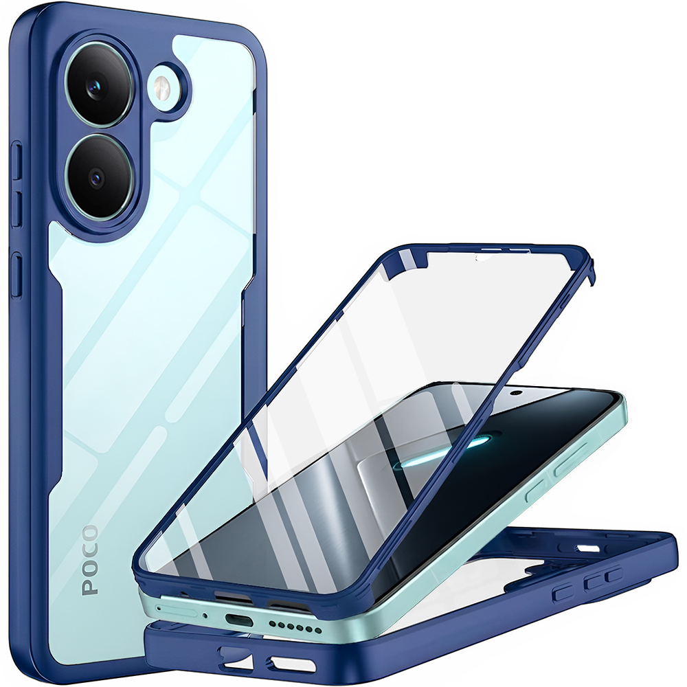 Калъф за Xiaomi Poco X8 Pro + Cover - Techsuit ColorVerse 360 Series - Син