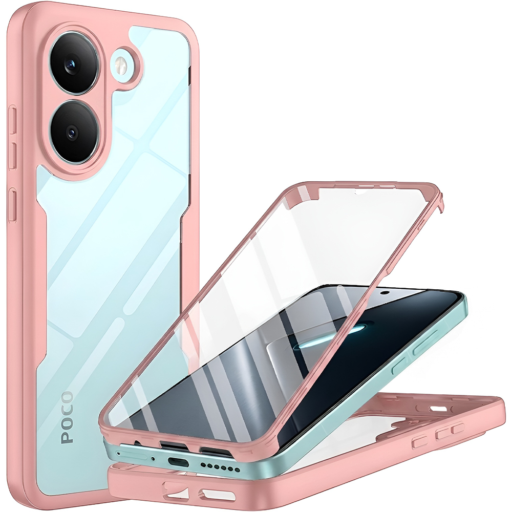 Калъф за Xiaomi Poco X8 Pro + Калъф - Techsuit ColorVerse 360 Series - Розов