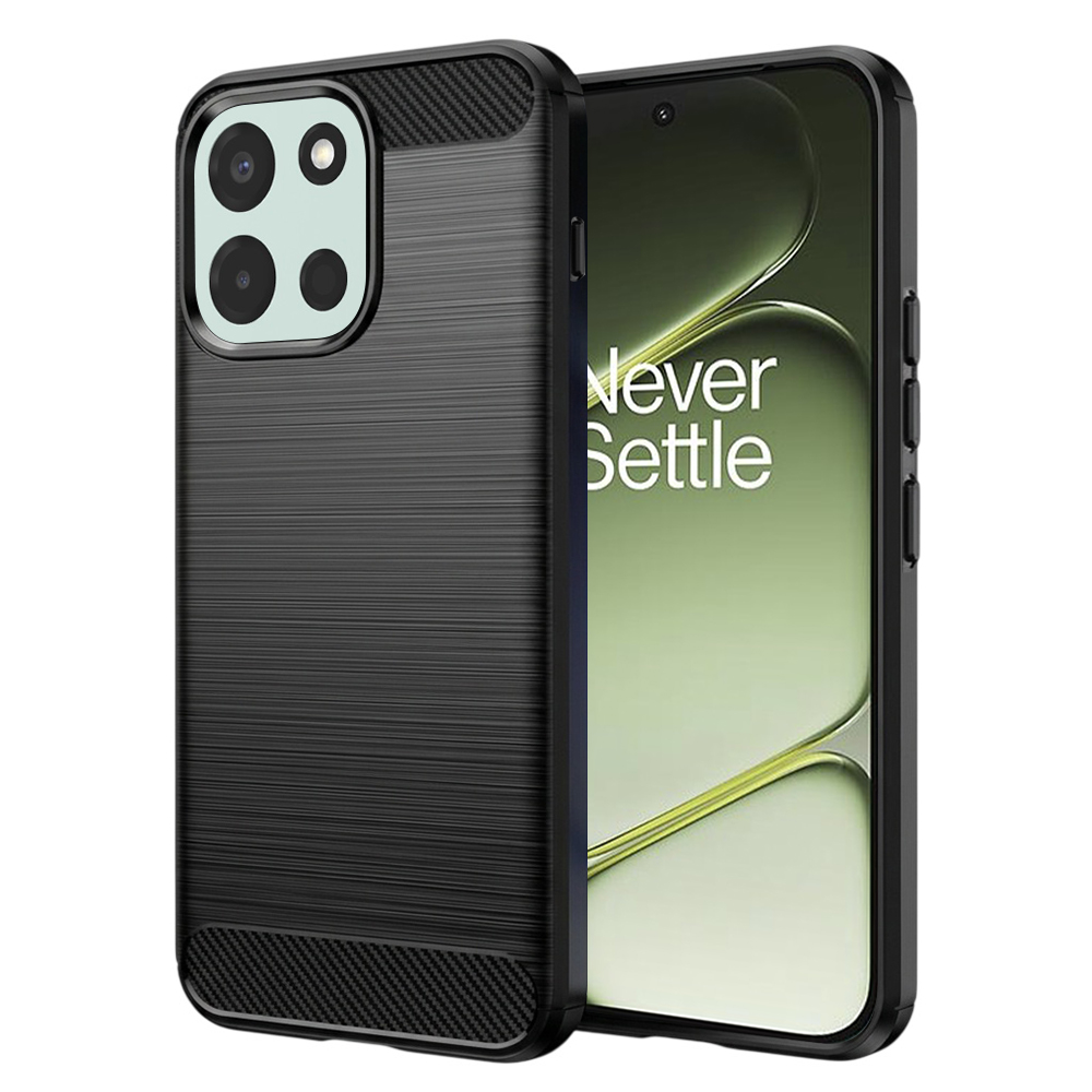 Калъф за OnePlus Nord 6 - Techsuit Carbon Silicone - Черен