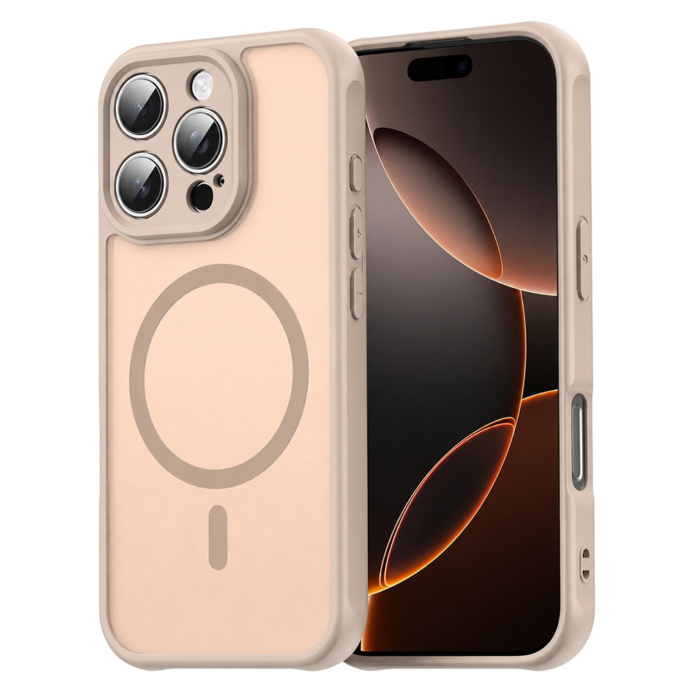 Калъф за iPhone 16 Pro - Techsuit HaloFrost II MagSafe - златен