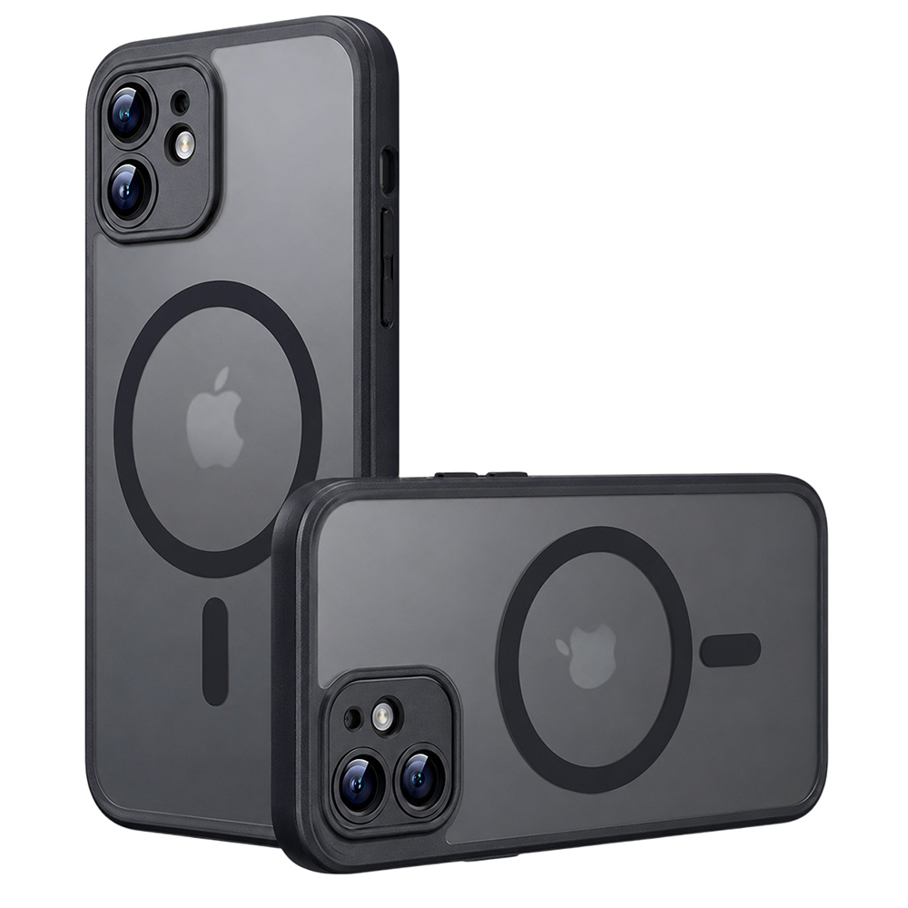 Калъф за iPhone 12 - Techsuit PureFrost MagSafe - Frosted Черен