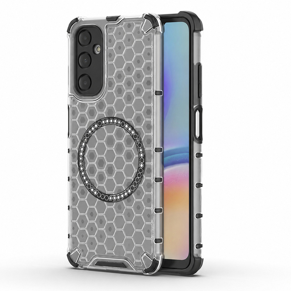Прозрачен калъф за Samsung Galaxy A05s - Techsuit HoneyComb Shield MagSafe - Бял