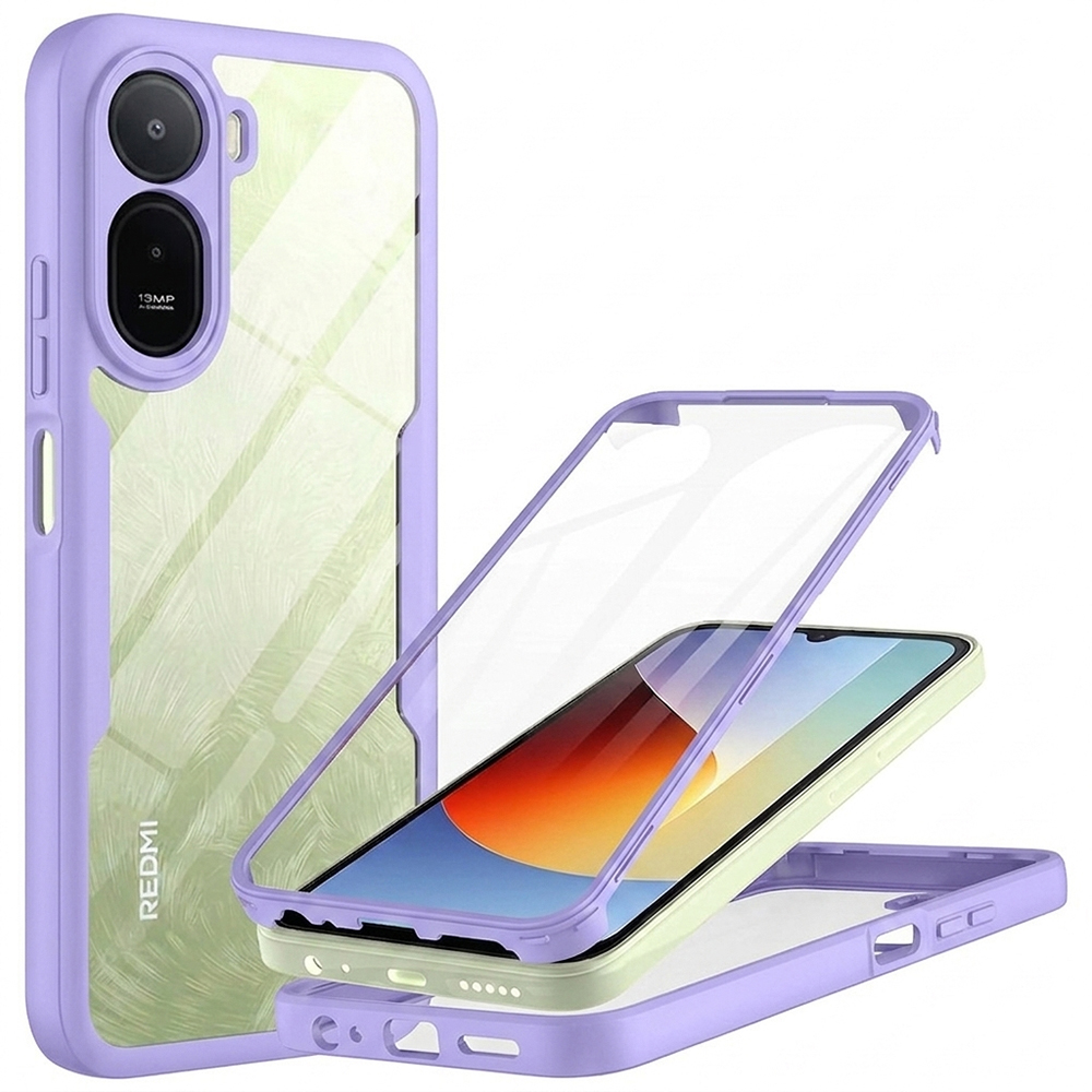 Калъф за Xiaomi Redmi A7 Pro 4G + капак - Techsuit ColorVerse 360 Series - Лилав