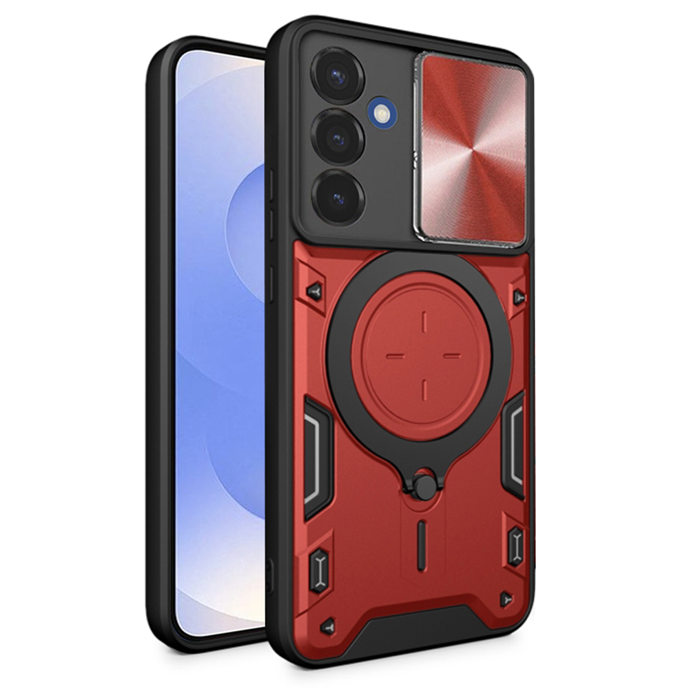 Калъф за Samsung Galaxy S25 - Techsuit CamGuard Pro - Червен