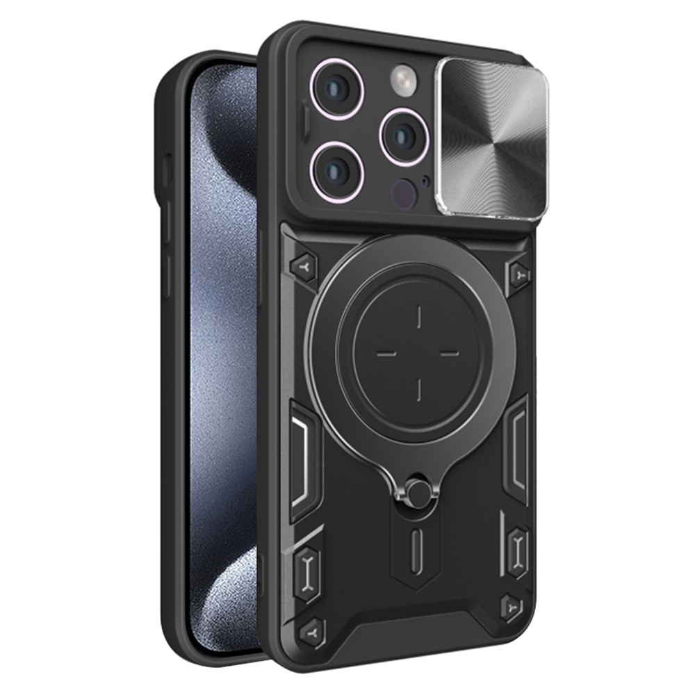 Калъф за iPhone 15 Pro Max - Techsuit CamGuard Pro - Черен