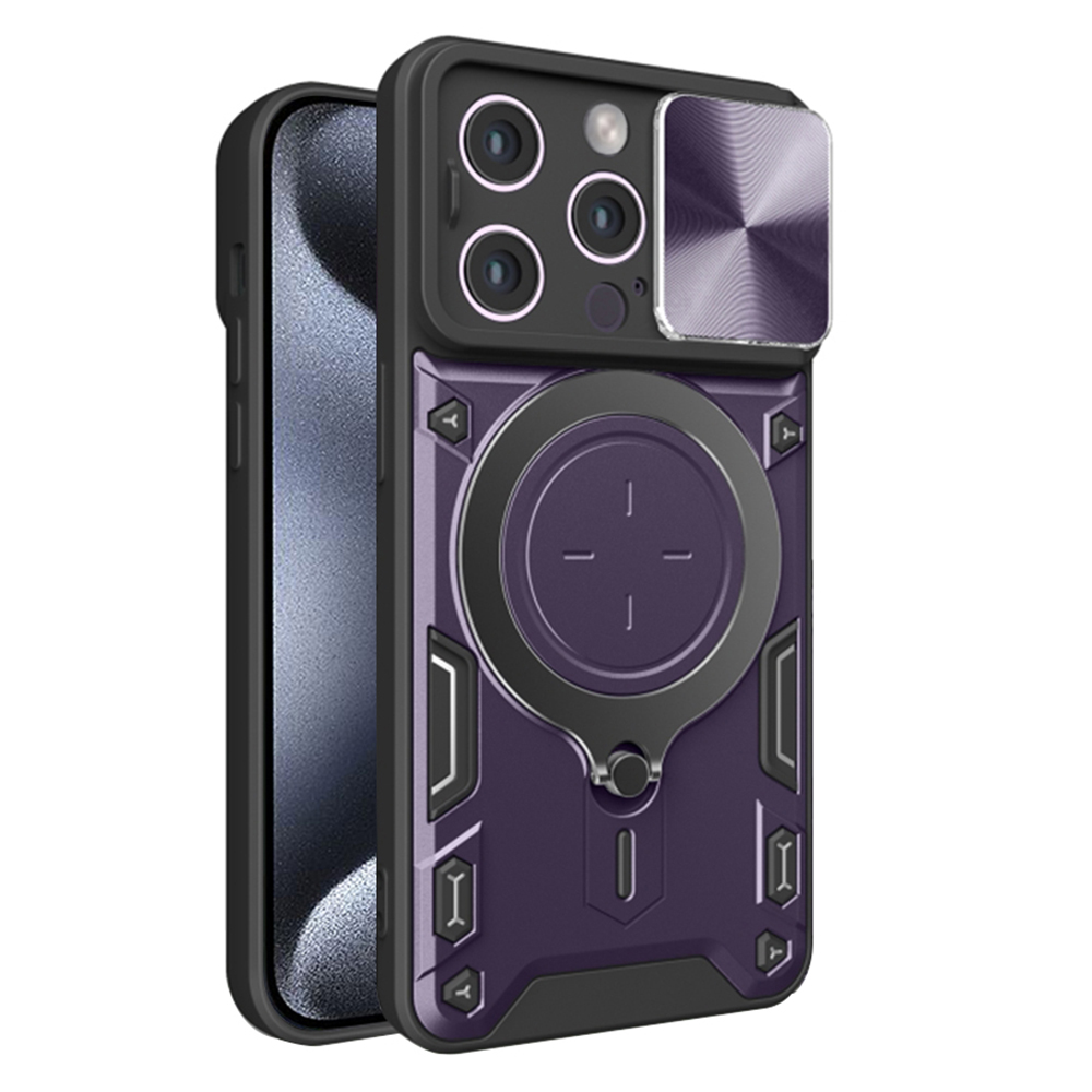 Калъф за iPhone 15 Pro - Techsuit CamGuard Pro - Лилав