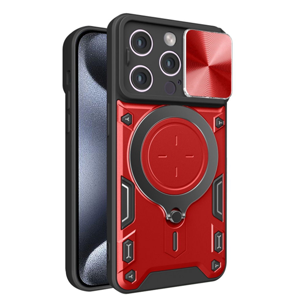 Калъф за iPhone 15 Pro - Techsuit CamGuard Pro - Червен