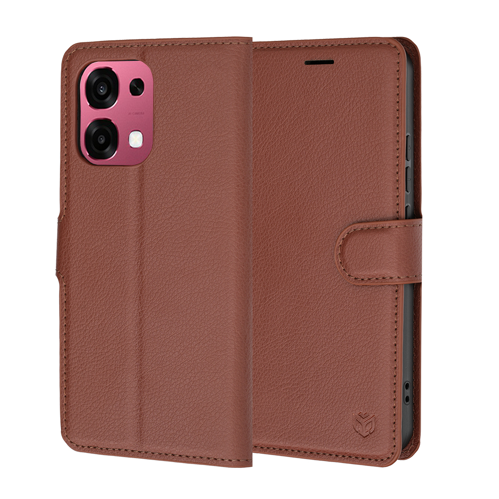 Калъф за Oppo A6 Pro 4G / A6 Pro 5G - Techsuit Leather Folio - Кафяв