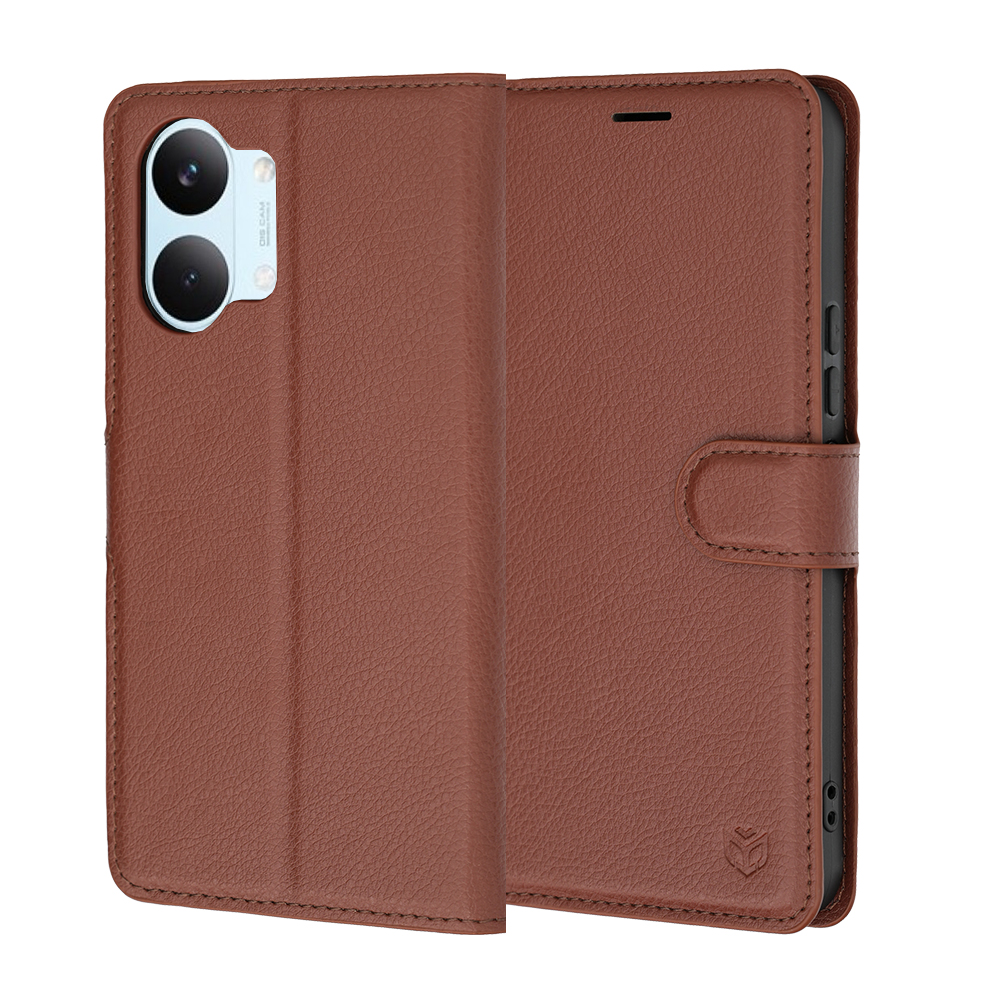 Калъф за Xiaomi Poco X8 Pro Max - Techsuit Leather Folio - Кафяв