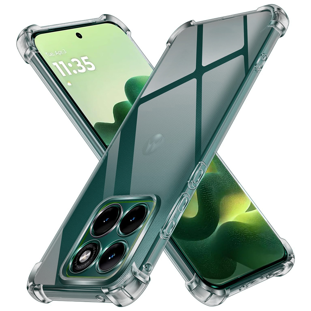Калъф за Motorola Edge 70 Fusion - Techsuit Shockproof Прозрачен Silicone - Smoke Черен