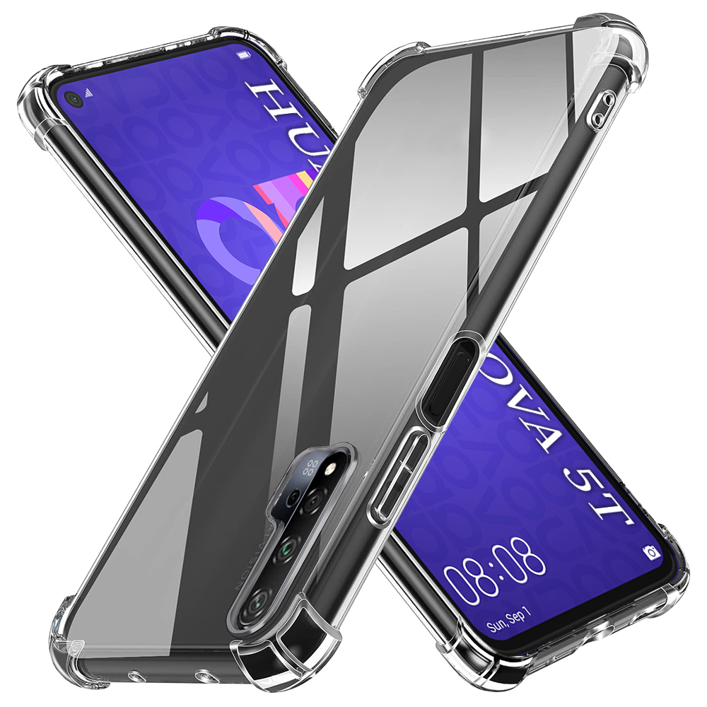 Калъф за Huawei Nova 5T / Honor 20 - Techsuit Shockproof Прозрачен Silicone - Прозрачен