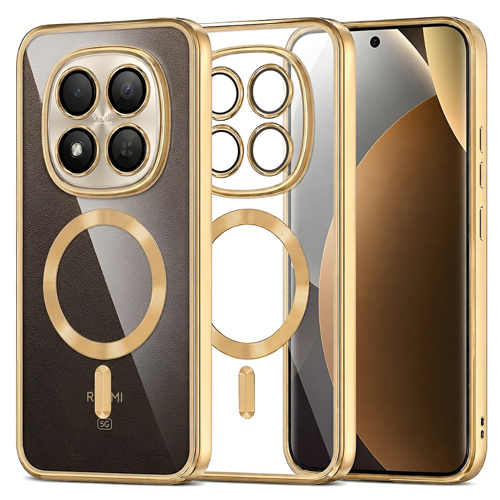 Калъф за Xiaomi Redmi Note 15 Pro+ 5G / Poco M8 Pro 5G - Techsuit Luxury Crystal MagSafe - Златен